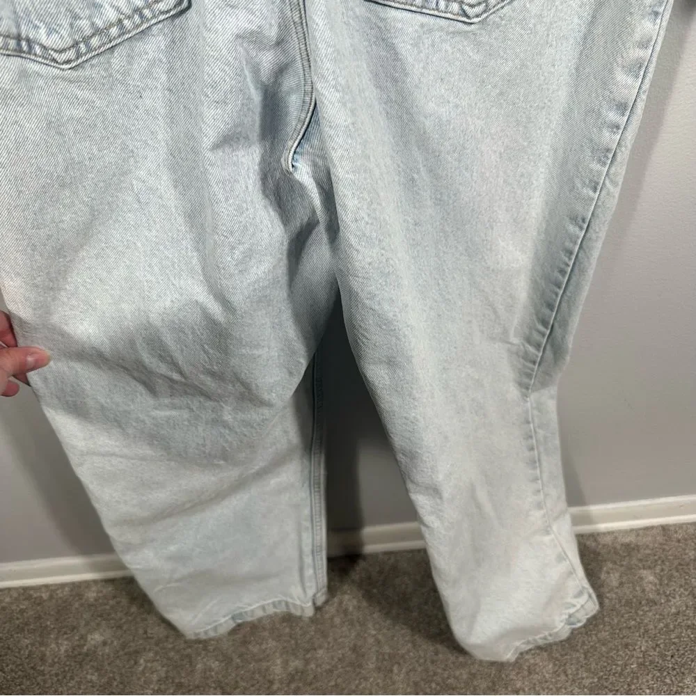 Zara Light Blue Wash Denim Jumpsuit Coveralls Size Small Blogger Favorite Chic